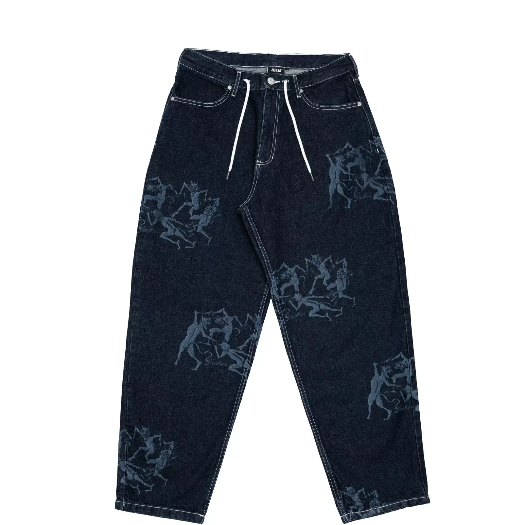 Flash Sale DEVILS DANCE DENIM BAGGY PANT - AOP Pantalons & Shorts