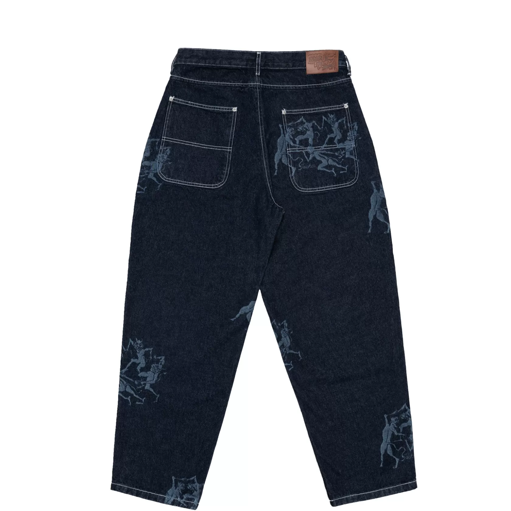 Flash Sale DEVILS DANCE DENIM BAGGY PANT - AOP Pantalons & Shorts